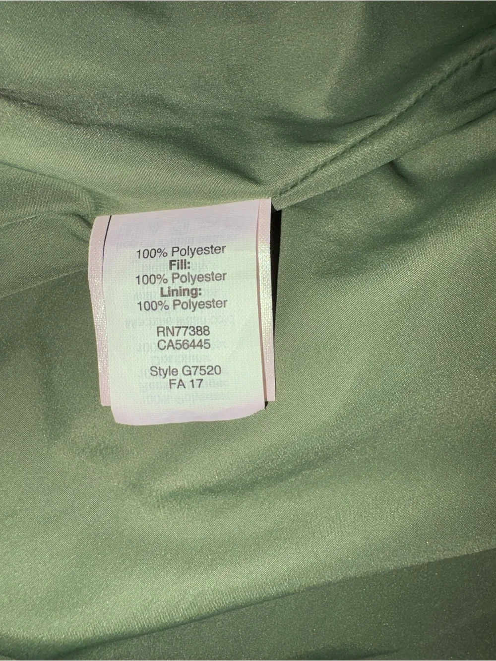 J.Crew Quilted Puffer Vest in olive green, size Large.
